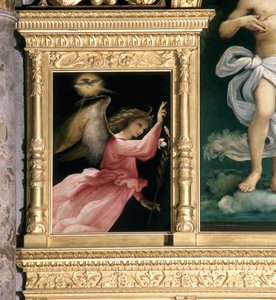 Ángel de la Anunciación (detalle) de Lorenzo Lotto